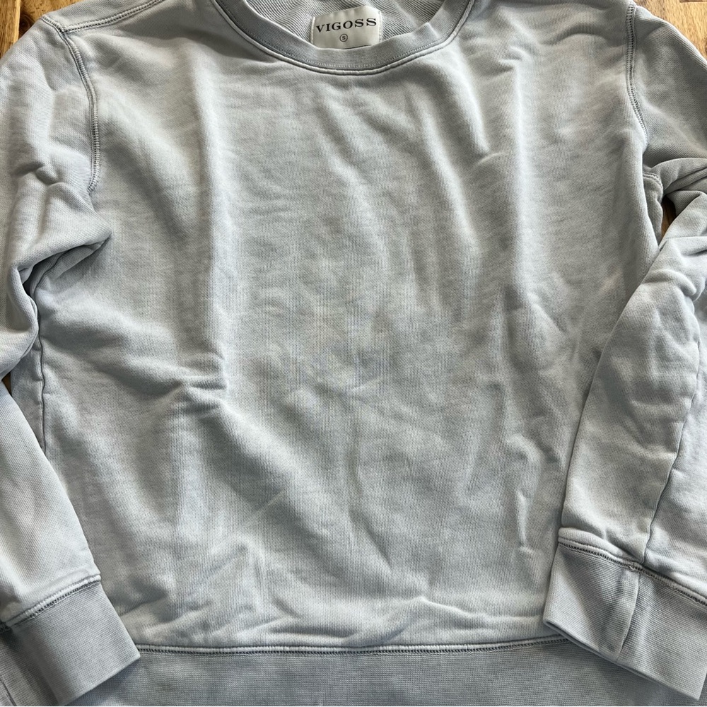 Vigoss Light Gray Crewneck Sweatshirt | Size S - Picture 3 of 4